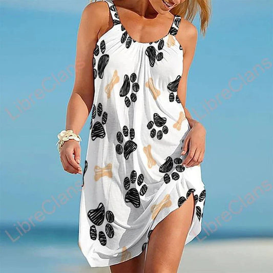 Robe Femme avec Imprimé Chat Mignon - BerlinGlamour