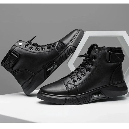 Bottes en Cuir Noir Homme Élégantes - BerlinGlamour