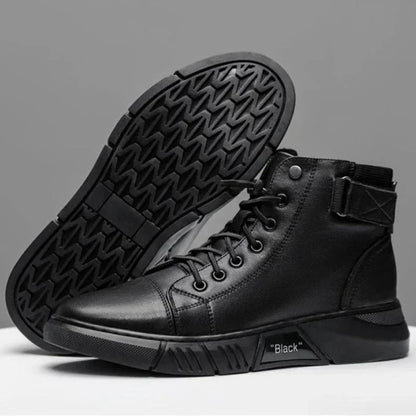 Bottes en Cuir Noir Homme Élégantes