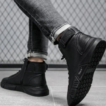 Bottes en Cuir Noir Homme Élégantes