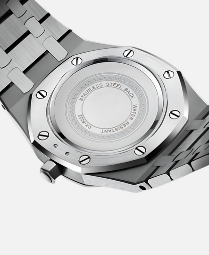 Montre Homme Élégante 41mm Boîtier Acier Inoxydable