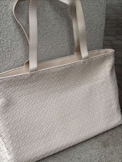 Sac à Main Grand Tote Femme en Cuir Végétal avec Fermeture Éclair