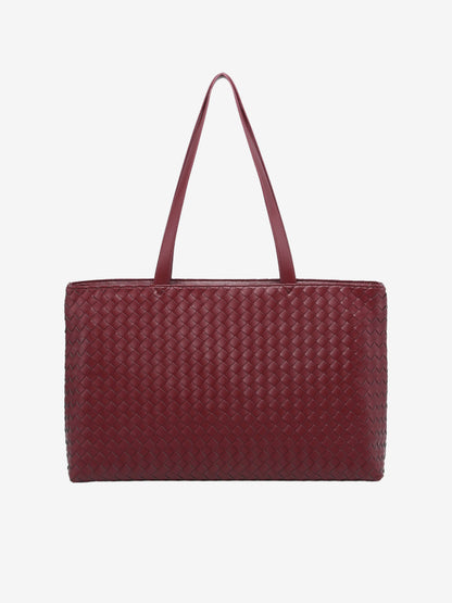 Sac à Main Grand Tote Femme en Cuir Végétal avec Fermeture Éclair
