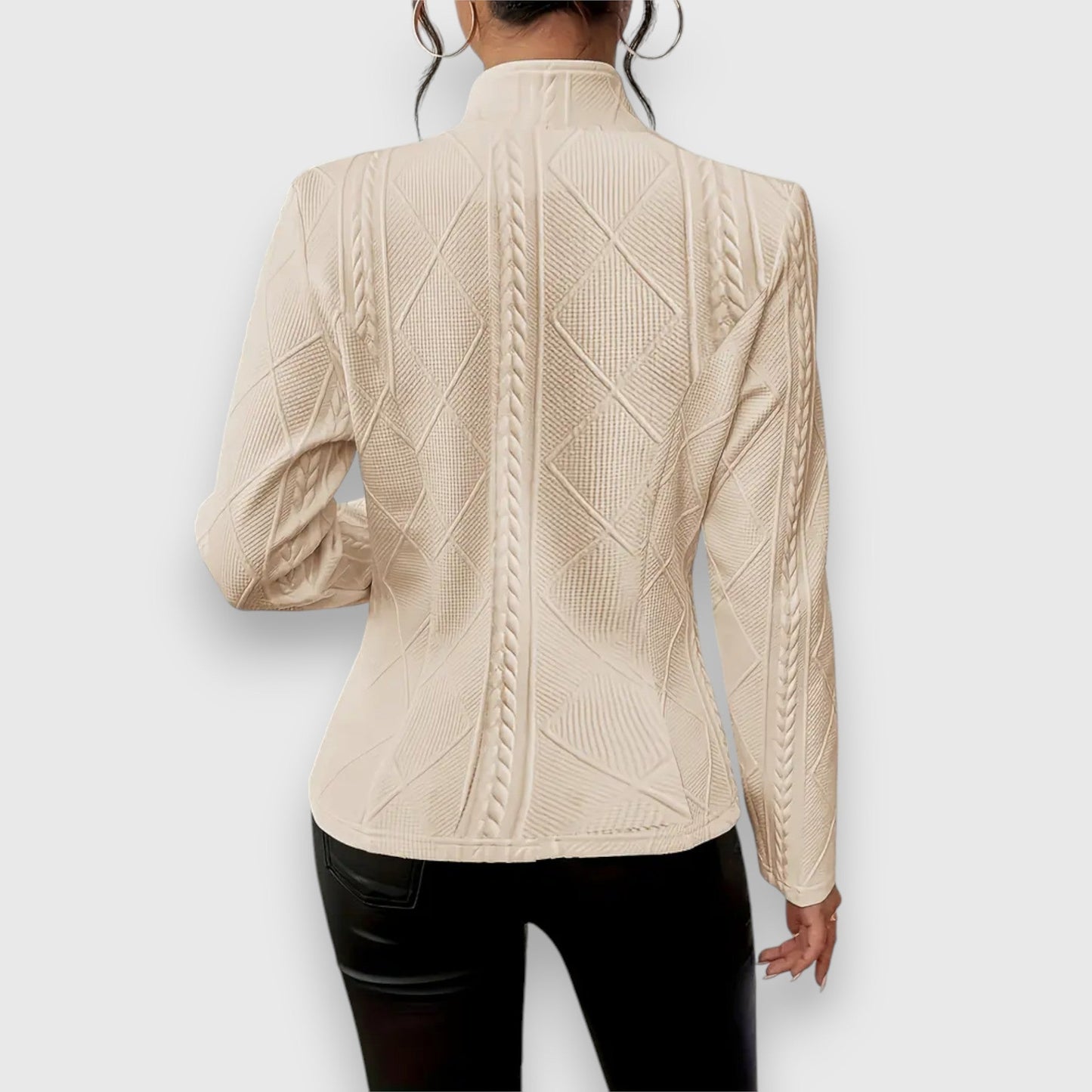 Blazer En Tricot À Manches Longues Pour Femme | Boutonné
