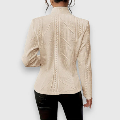 Blazer En Tricot À Manches Longues Pour Femme | Boutonné