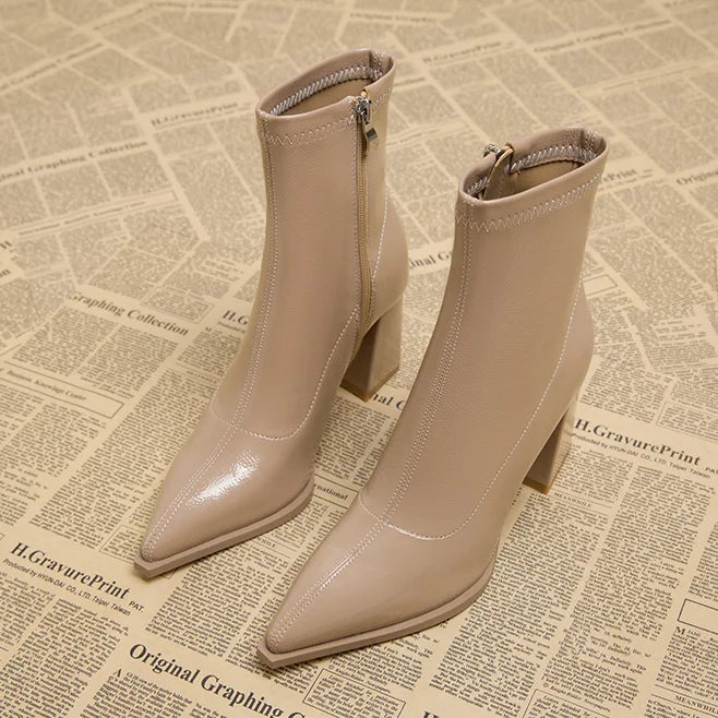 Bottines Femmes Hauts Talons Chic Hiver