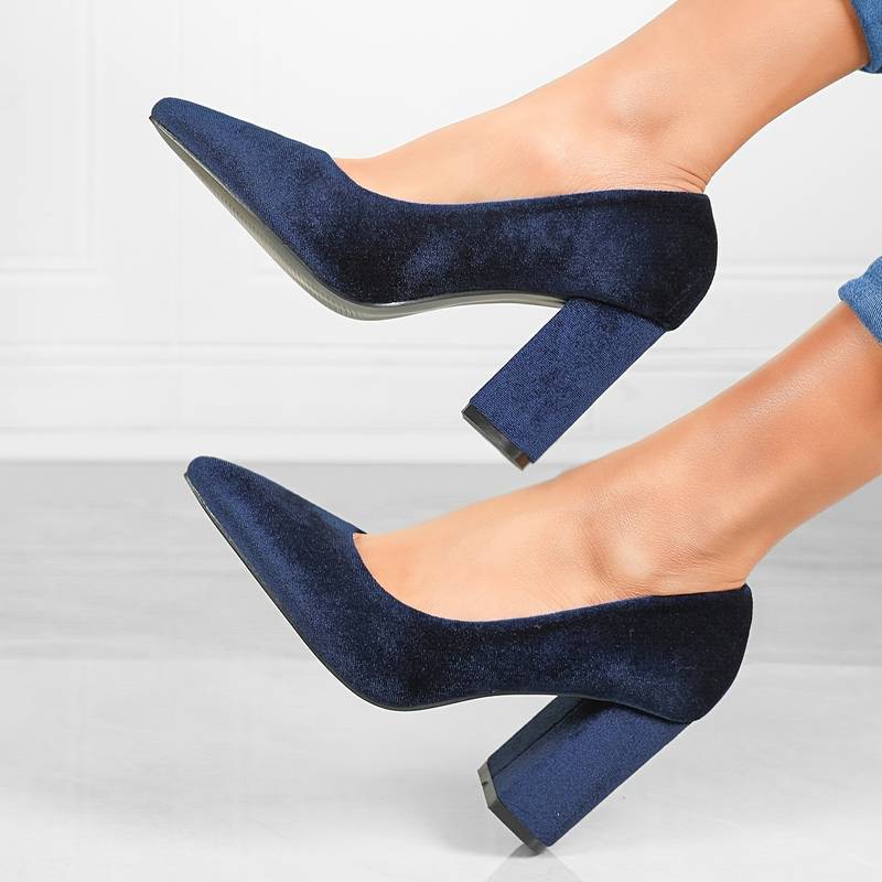 Escarpins Femmes Cuir Noir Talons Hauts Élégants