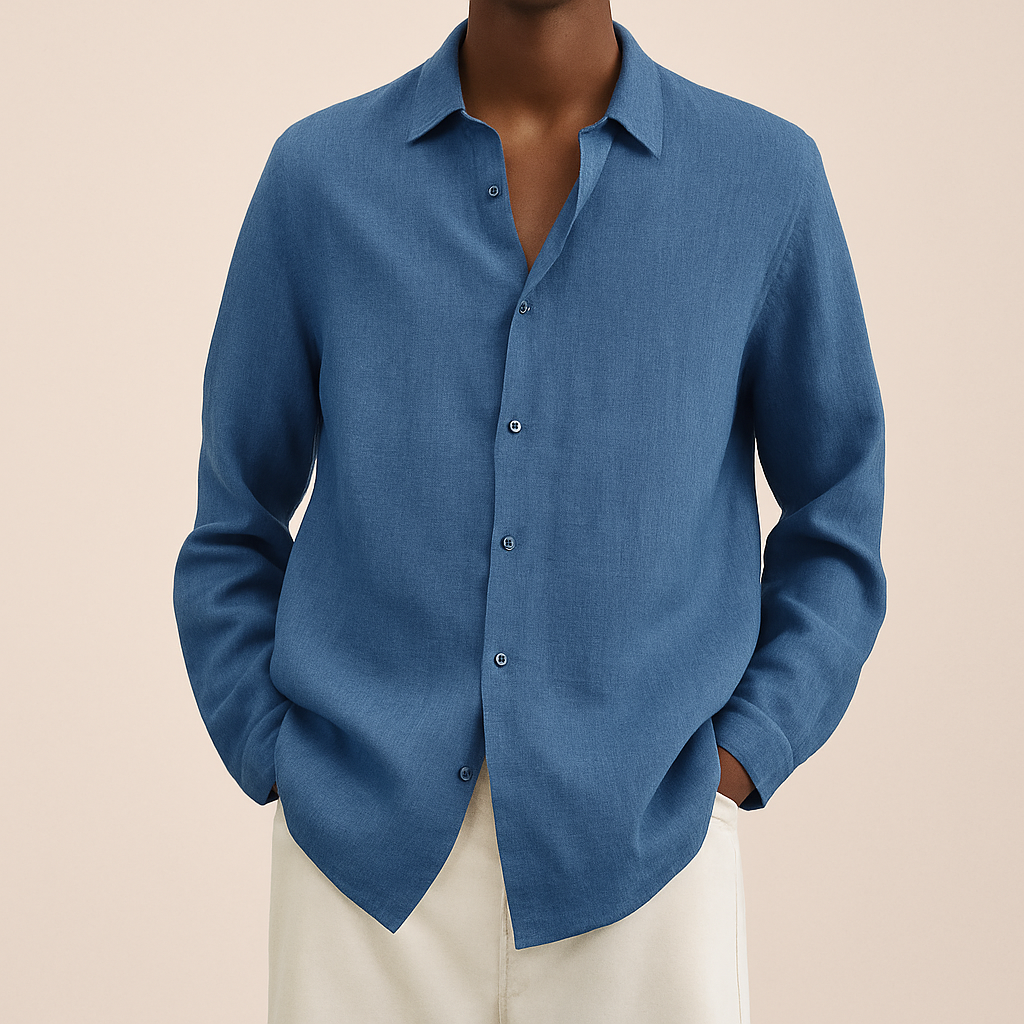 Chemise Homme Blanc Manches Longues Élégante