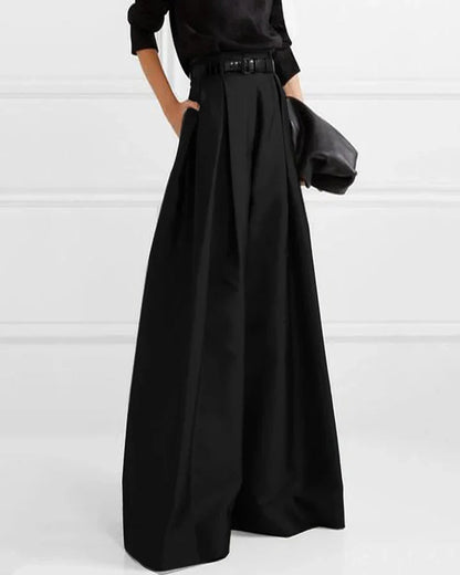 Robe de soirée femme élégante noir satin