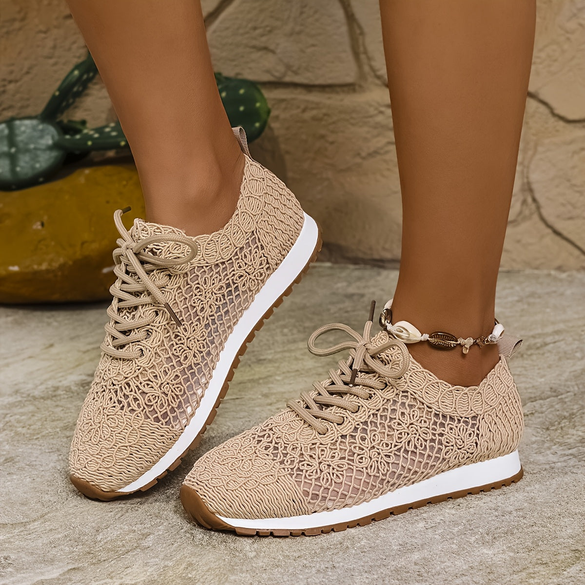 Basket Femme Été Légère et Confortable à Lacets - PanierRoyale