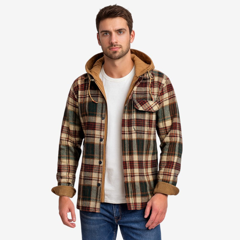 Veste en Tweed Classique avec Manches Longues et Poches