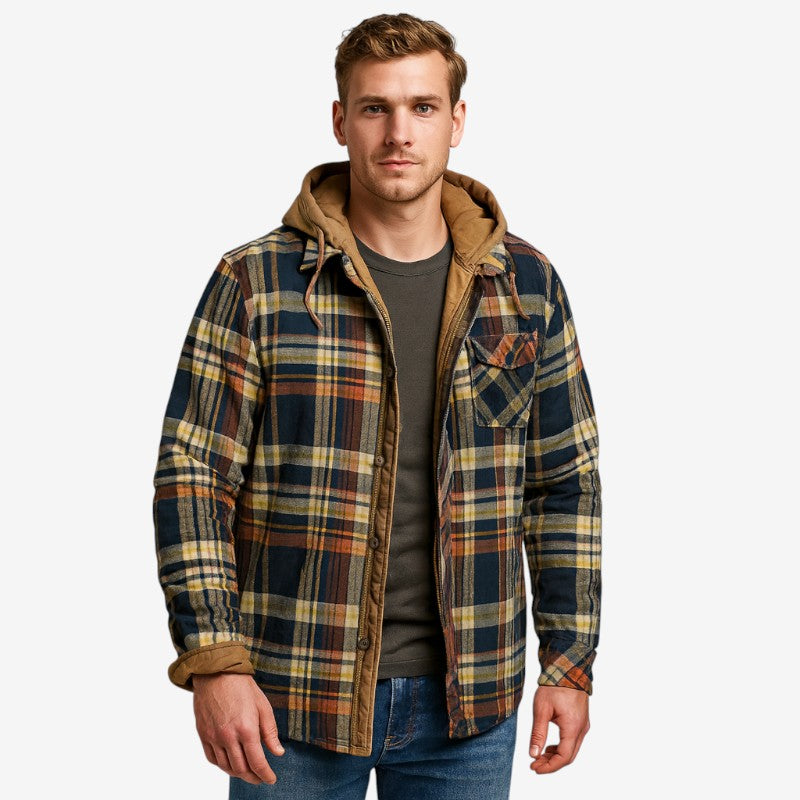 Veste en Tweed Classique avec Manches Longues et Poches