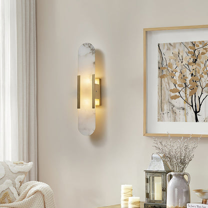 Albaline™ – applique murale LED en albâtre allongé, lumière douce