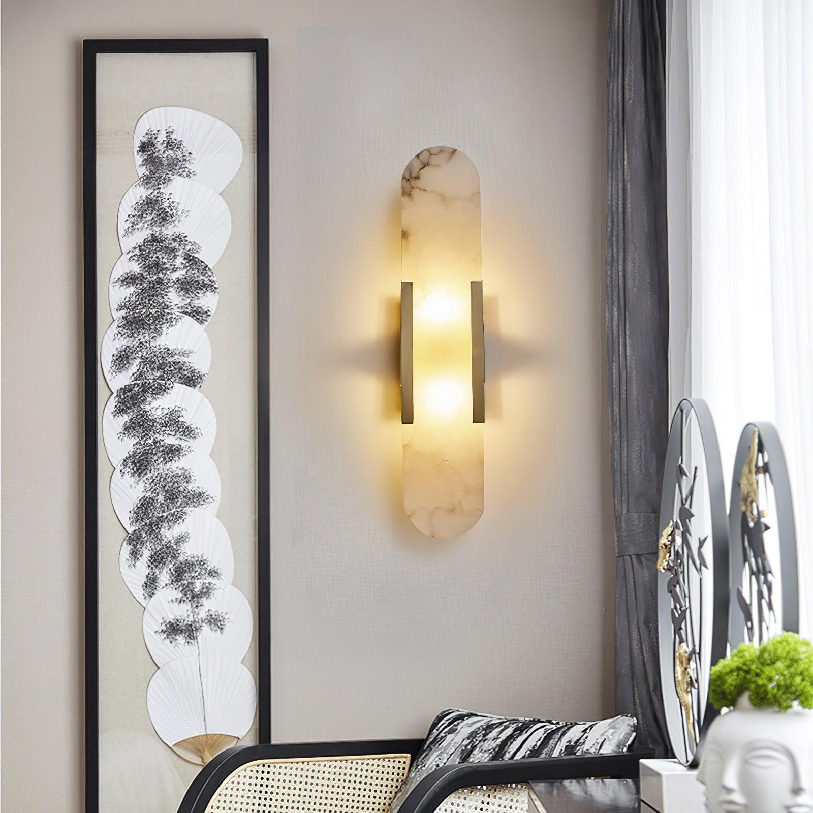 Albaline™ – applique murale LED en albâtre allongé, lumière douce