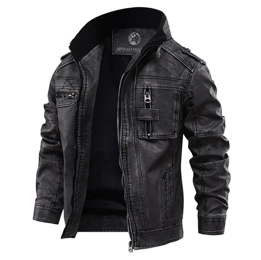 Veste Cuir Moto Homme Hiver Élégante et Chaude - PanierRoyale