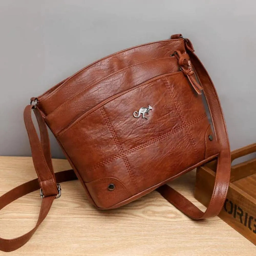 Sac à main en cuir noir femme chic et élégant