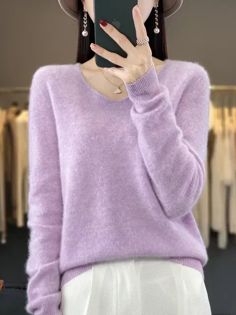 Pull Femme Tricot Doux Manches Longues Chic et Confortable