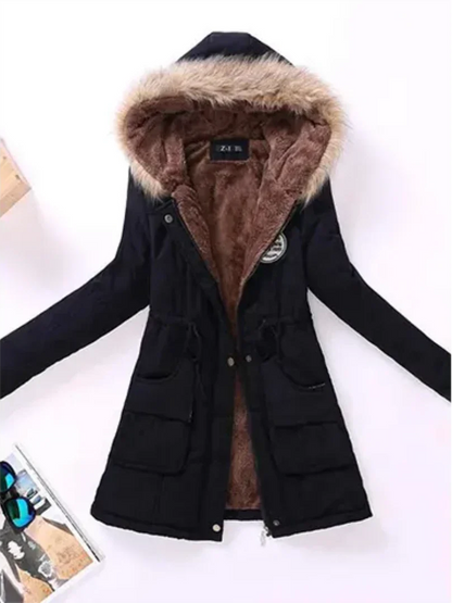 Veste Femme Hiver Doublée et Chaude en Laine