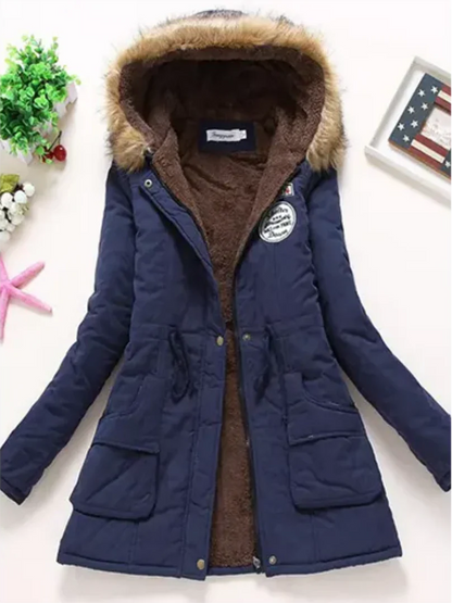Veste Femme Hiver Doublée et Chaude en Laine