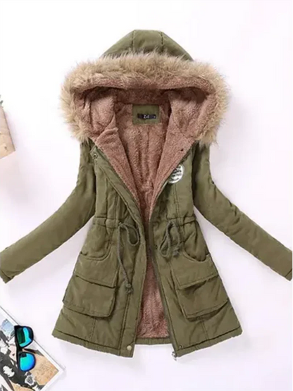 Veste Femme Hiver Doublée et Chaude en Laine
