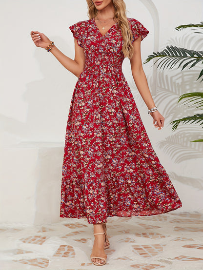 Altheava™ – Robe Longue Bohème Chic à Fleurs Fluide et Légère Été