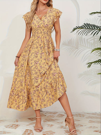 Robe Été Longue Florale Légère et Confortable
