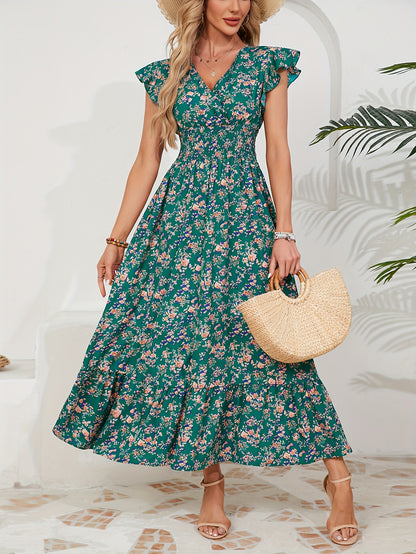 Altheava™ – Robe Longue Bohème Chic à Fleurs Fluide et Légère Été