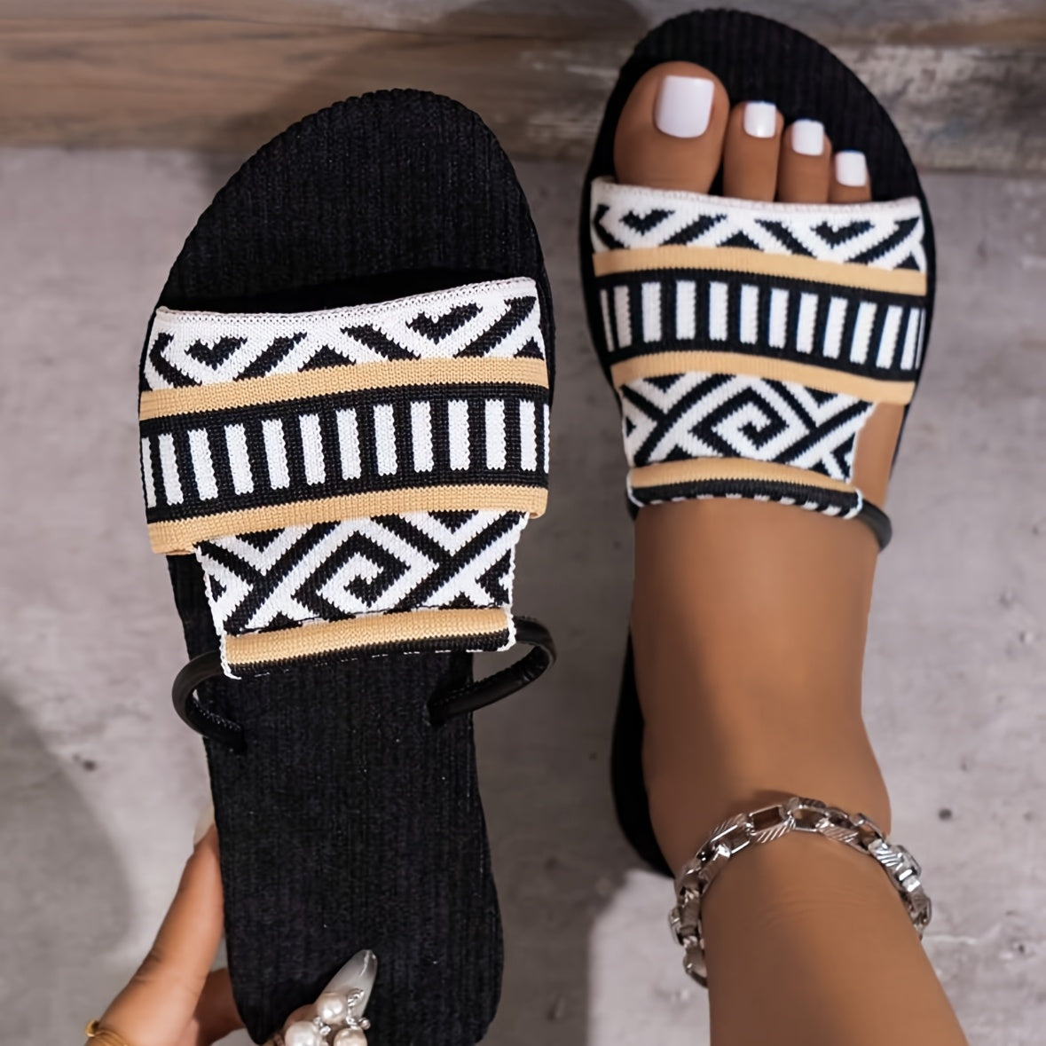 Sandales Femme Été Confortables à Brides Plates et Respirantes