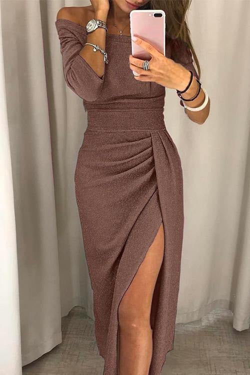 Robe de soirée femme décolleté profond élégante