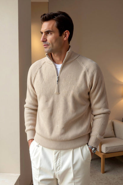 Pull à Capuchon Zippé Confortable et Élégant