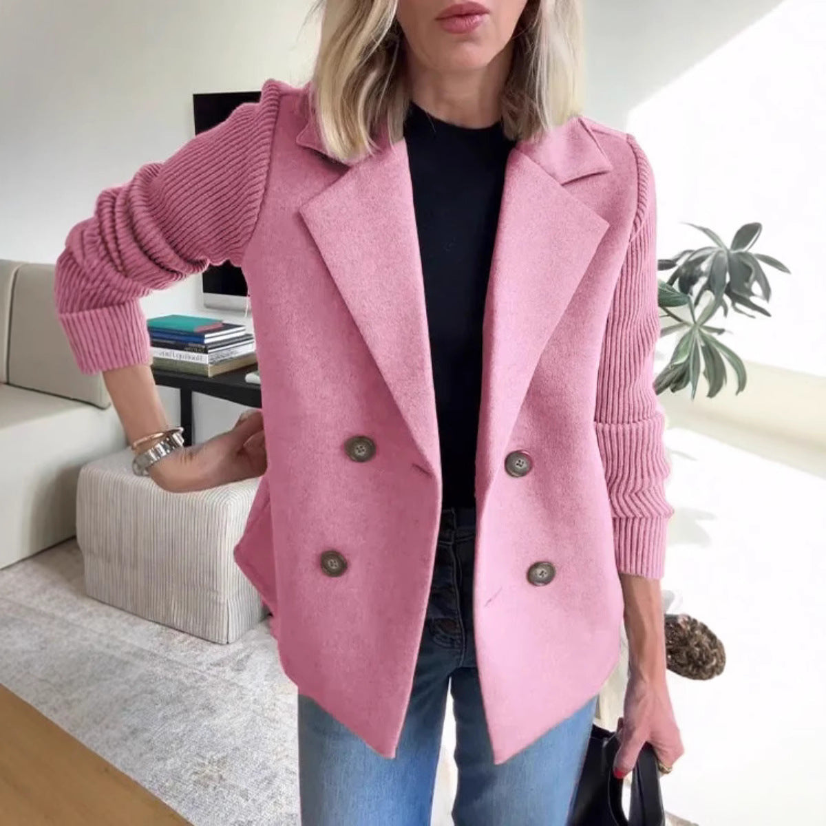 Manteau Femme Hiver Doux et Confortable en Laine