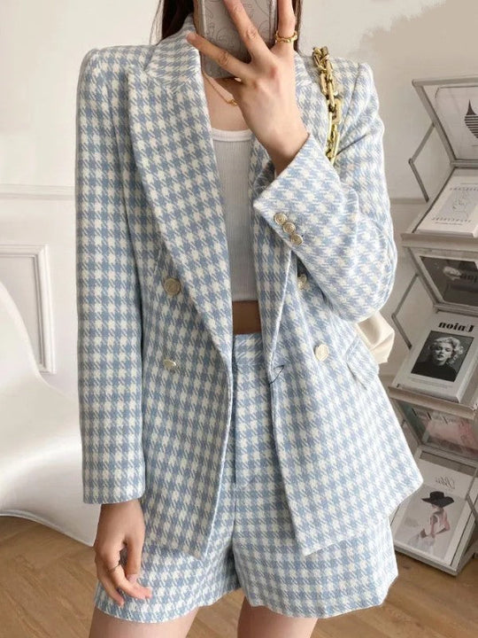 Veste Blazer Femme Élégante avec Short de Costume - PanierRoyale