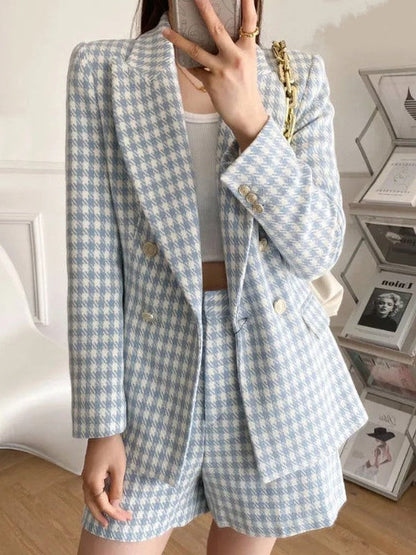 Veste Blazer Femme Élégante avec Short de Costume - PanierRoyale