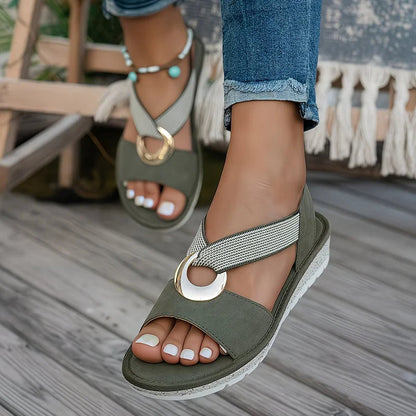 Sandales Femme Orthopédiques Bride Élastique Confort