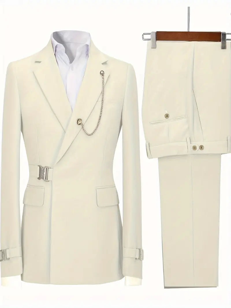 Costume Mariage Homme Slim Fit sur Mesure Élégant - PanierRoyale