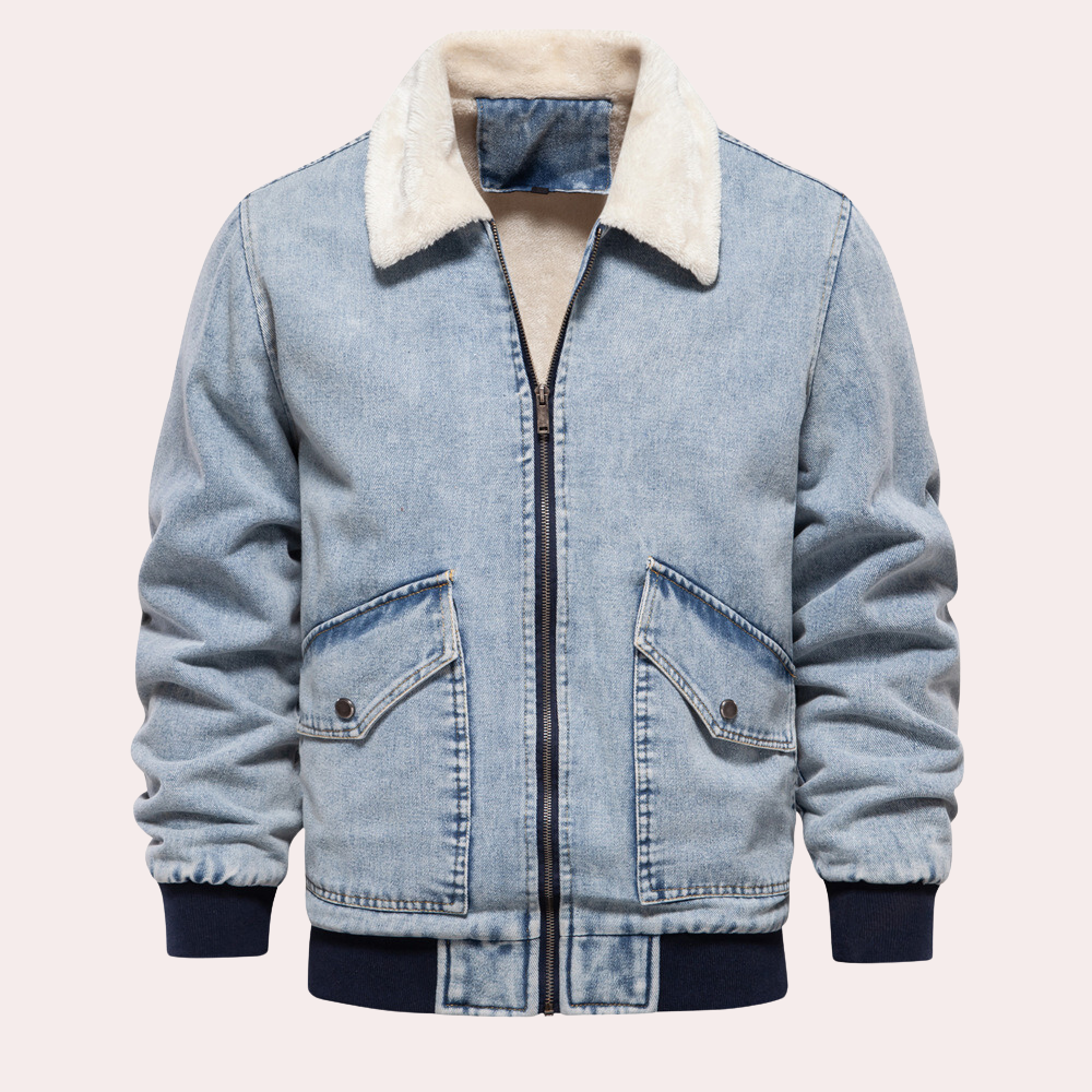 ARMIN - Veste d'Hiver en Jean Tendance pour Hommes