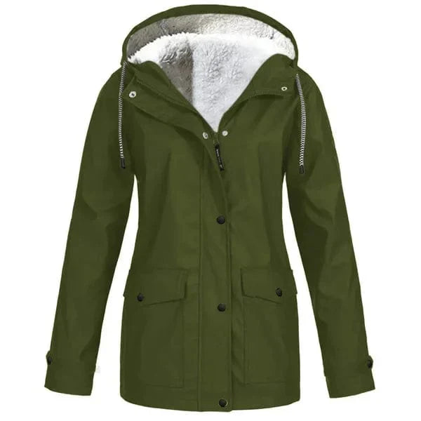Manteau Imperméable Polaire Homme avec Coupe-Vent