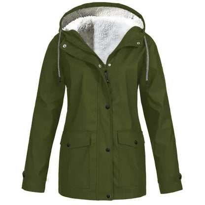 Manteau Imperméable Polaire Homme avec Coupe-Vent