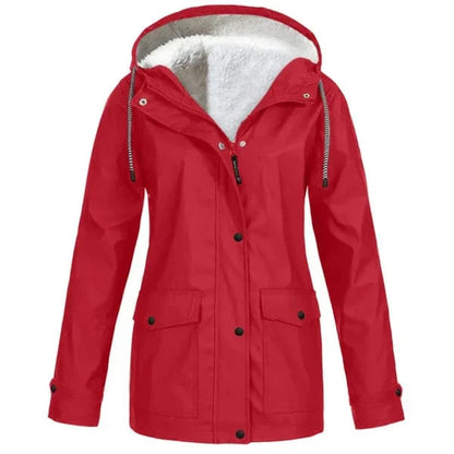 Manteau Imperméable Polaire Homme avec Coupe-Vent