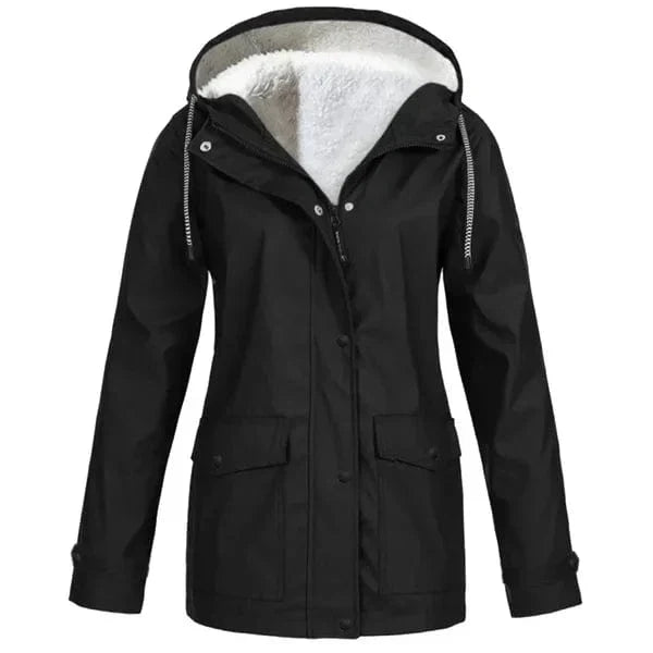 Manteau Imperméable Polaire Homme avec Coupe-Vent
