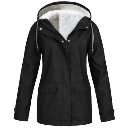 Manteau Imperméable Polaire Homme avec Coupe-Vent