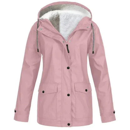 Manteau Imperméable Polaire Homme avec Coupe-Vent