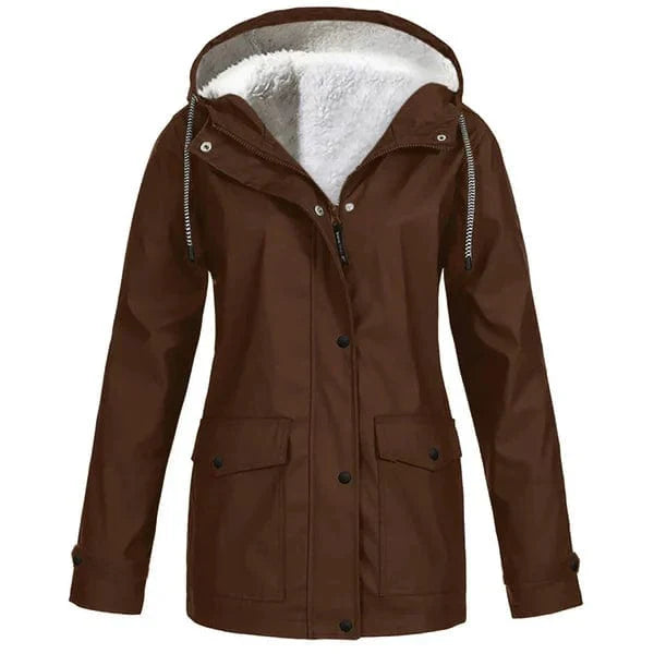 Manteau Imperméable Polaire Homme avec Coupe-Vent