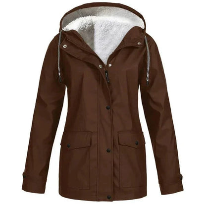 Manteau Imperméable Polaire Homme avec Coupe-Vent