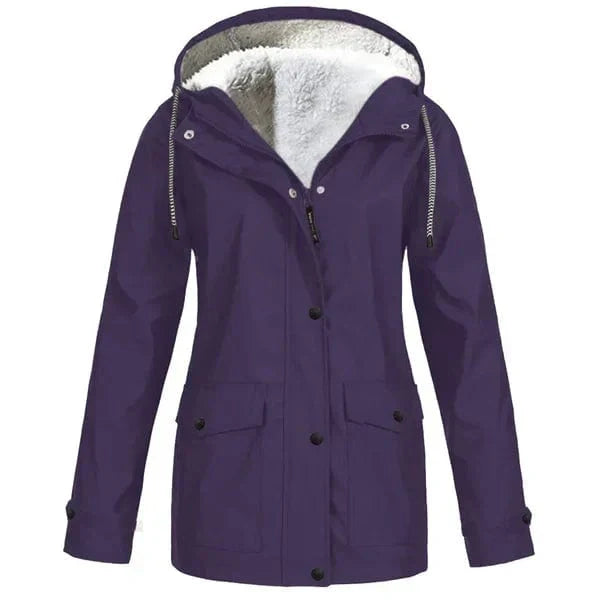 Manteau Imperméable Polaire Homme avec Coupe-Vent