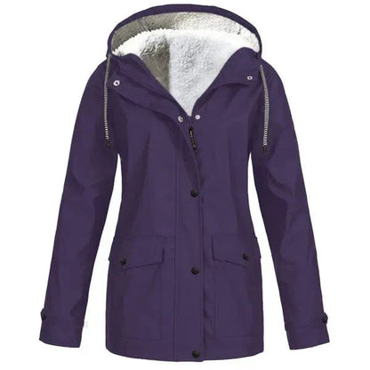 Manteau Imperméable Polaire Homme avec Coupe-Vent