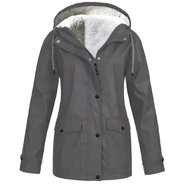 Manteau Imperméable Polaire Homme avec Coupe-Vent