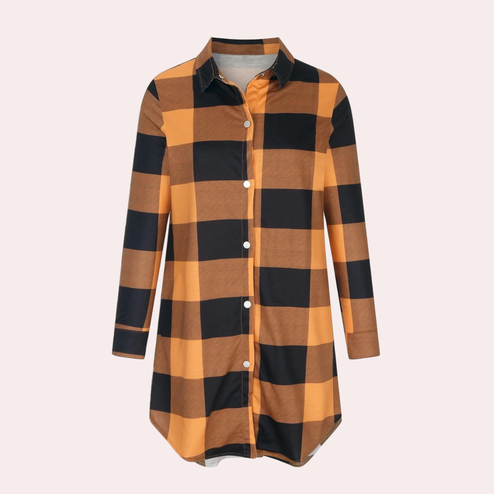 JENNIFER - Manteau Long à Carreaux pour Femmes