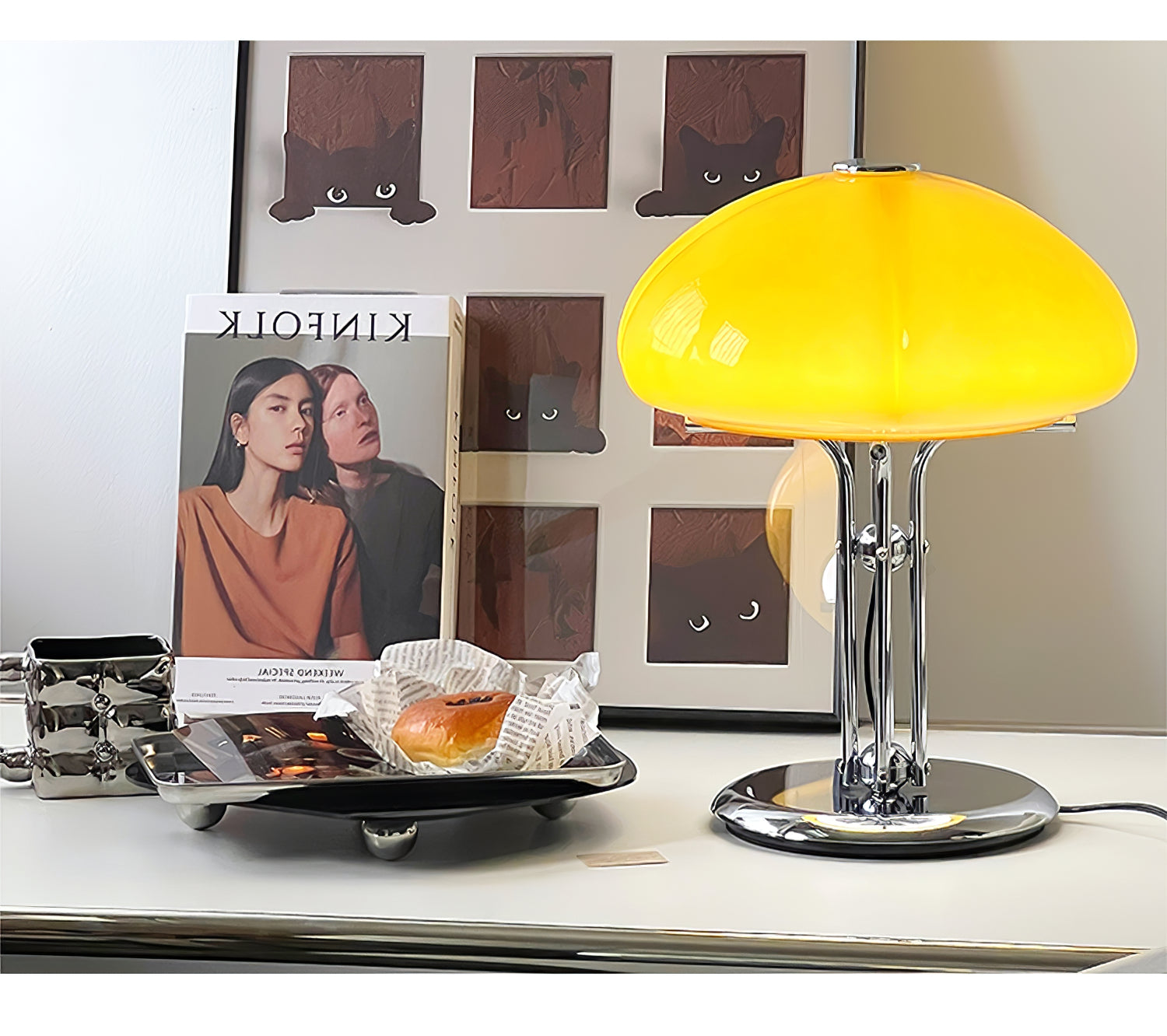 Arcalume™ – lampe de table style Bauhaus lumière douce en verre