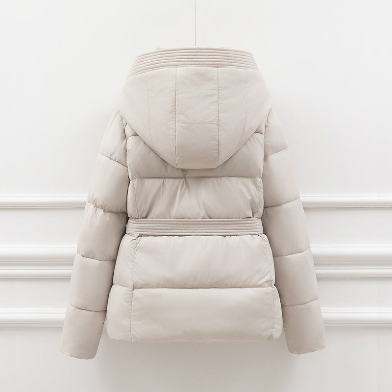 Manteau d'Hiver Longue Matelassée avec Ceinture Élégante - vue 2